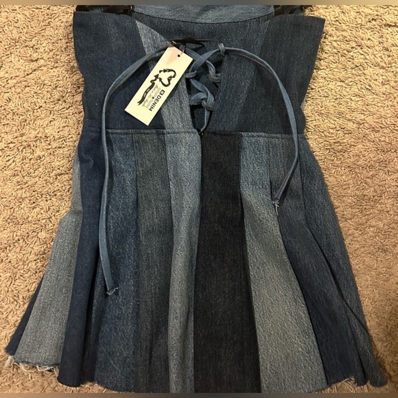 NWT EB Denim Polka Dress - Picture 9 of 11